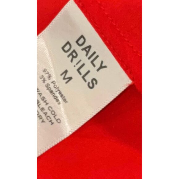 Daily Drills Red Silk Midi Slip Dress Size M NEW - Picture 3 of 4